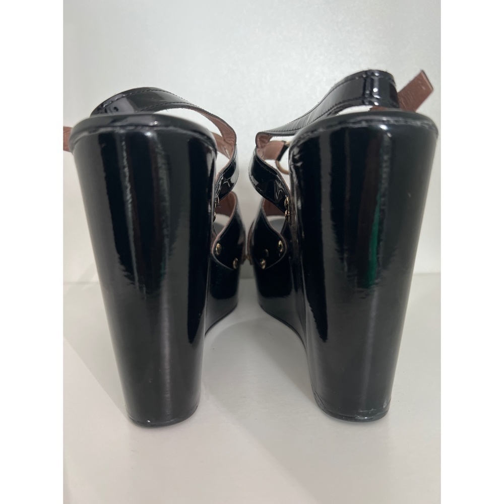 Red VALENTINO BLACK WEDGES - SIZE 10/40 - Picture 3 of 10
